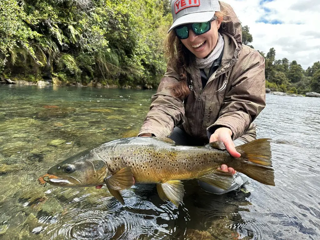 Fly Fishing Guide With Brown Trout